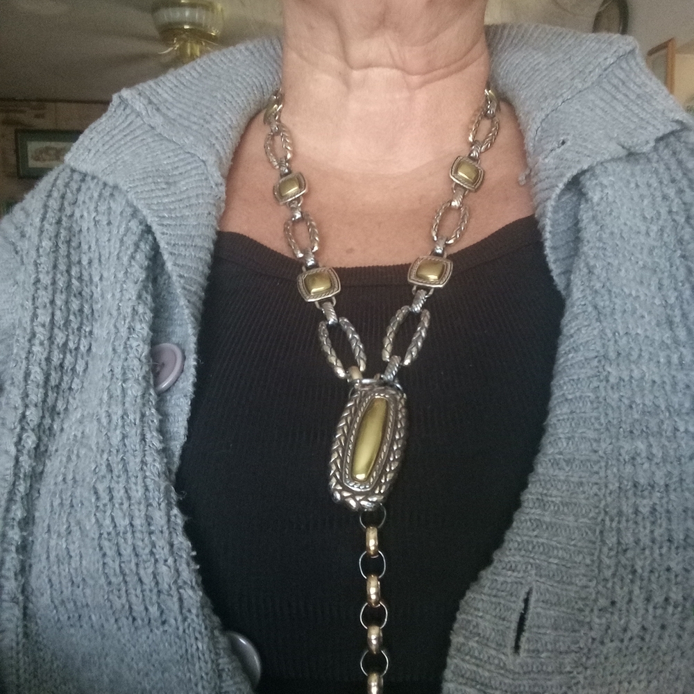 Elegant Silver and Gold Necklace